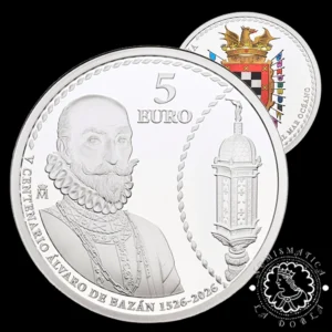 2026 - 5 EURO Plata PROOF - Álvaro de Bazán - ESPAÑA